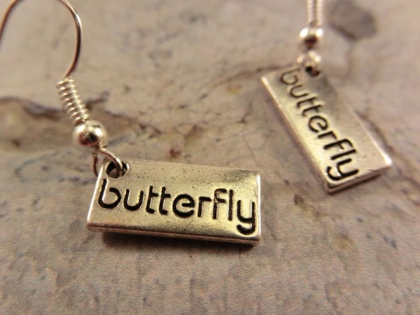 Schmetterling Ohrringe Vintage Optik Butterfly sun